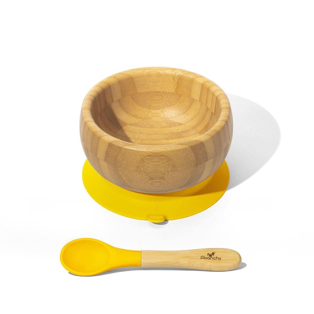 Bamboo Baby Suction Bowl and Spoon